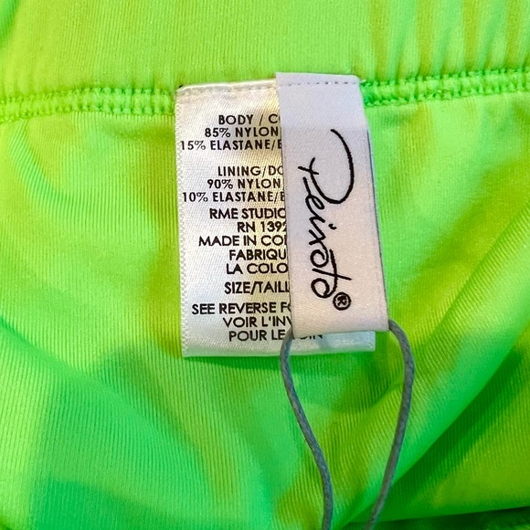 Peixoto Zoni Ribbed High Waisted Bikini Bottom in Rib Lime (S) - Picture 4 of 7